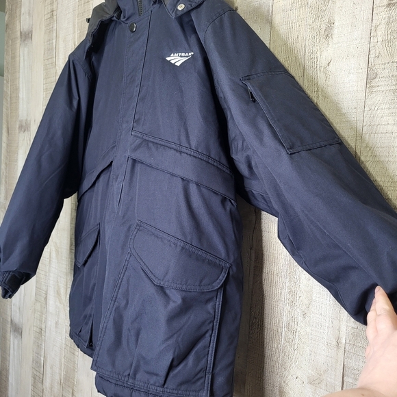 Red Kap Amtrak Train Winter Coat. Size Large. Style# JP70NV. - Picture 4 of 12